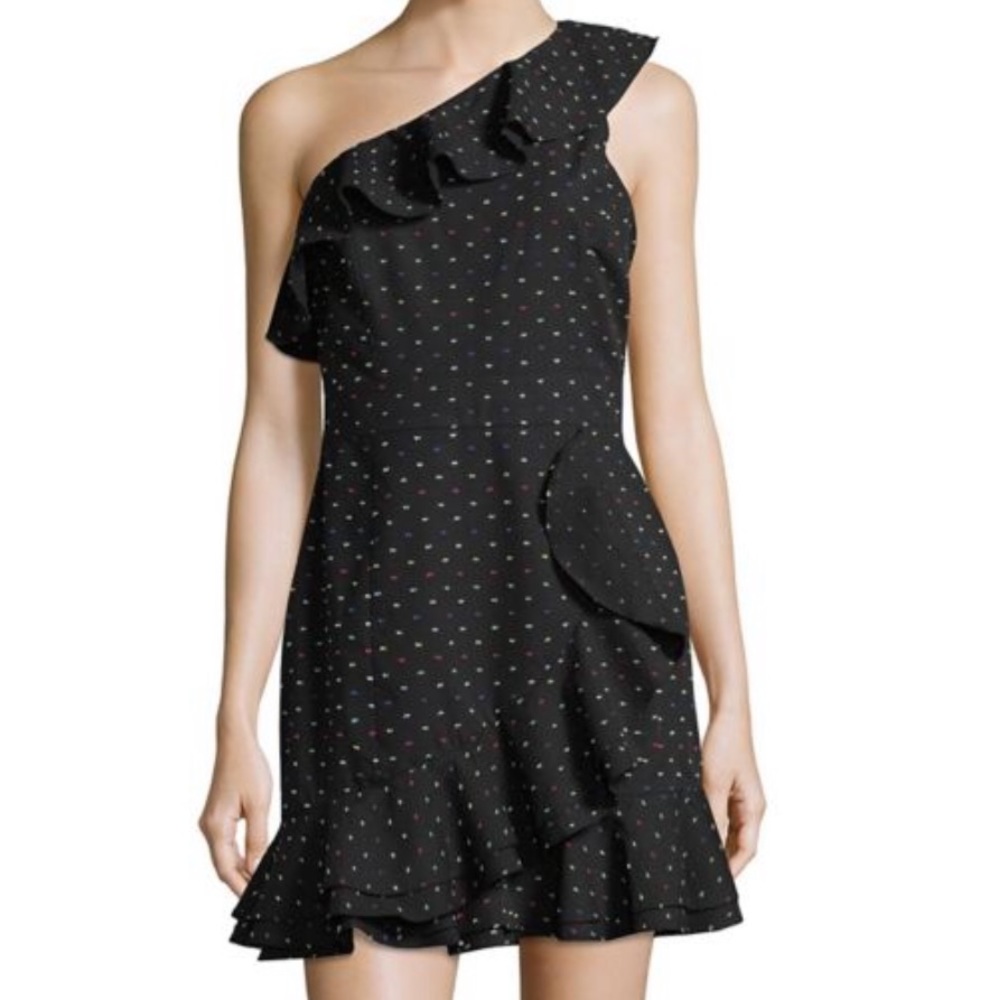 NWT Wayf Multi Color Dot Ruffle Dress